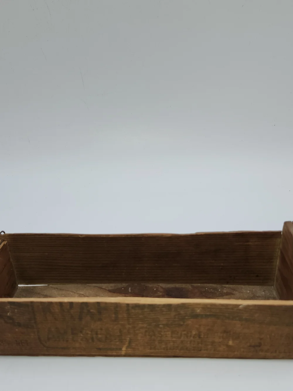 Vintage Rustic Kraft Cheese Primitive Farm Decor Small Wooden Crate Tray Storage